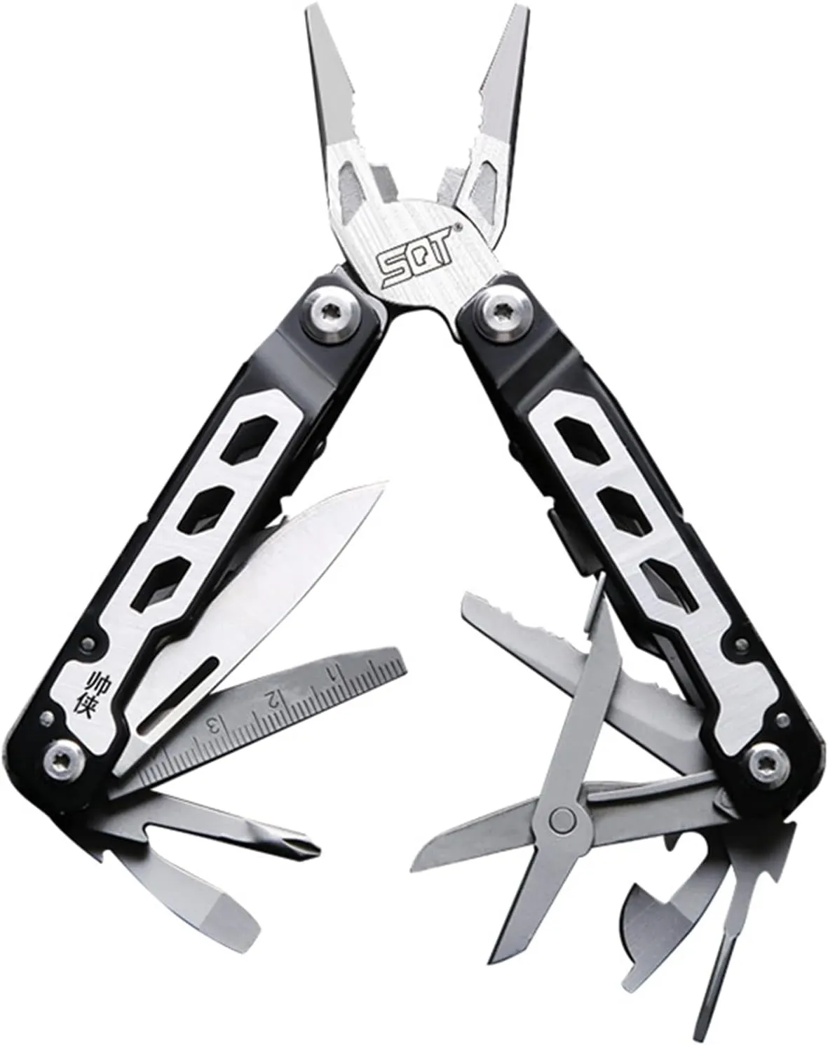 Portable Pocket Multi Tool Folding Multitool Pliers with Knife Saw Safety Lock Multi Tool for Survival Outdoor Camping Hiking Man's Gift