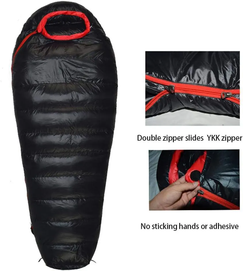 Portable Sleeping Bag Ultra-light Backpack Mummy Down Equipment - Waterproof Keep Warming Bag for Hiking and Camping, 210CM