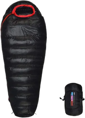Portable Sleeping Bag Ultra-light Backpack Mummy Down Equipment - Waterproof Keep Warming Bag for Hiking and Camping, 210CM