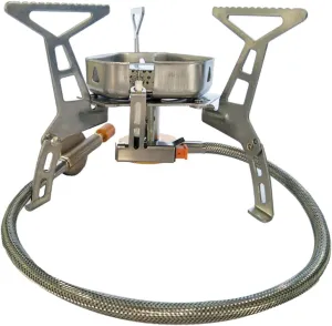 Portable Split Camping Gas Stove with Windshield Stainless Steel Outdoor Stove for Barbecue and Picnic Lightweight Design for Backpacking