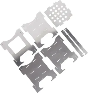 Portable Stainless Steel Folding Wood Burning Stove Mini Cooker Travel Hiking Picnic Outdoor Camping