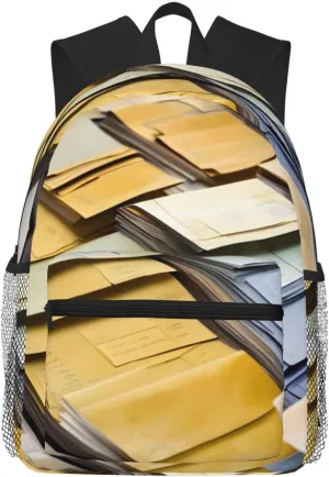 Postal Stationery Print Comfortable Backpack,Your Essential Casual Travel Bag For Outdoor Adventures