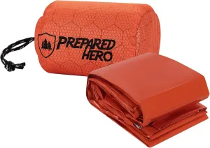 Prepared Hero Survival Bag - Emergency Sleeping Bag, Thermal Bivy Sack for Camping, Hiking, Outdoor. Lightweight, Portable, Survival Shelter.