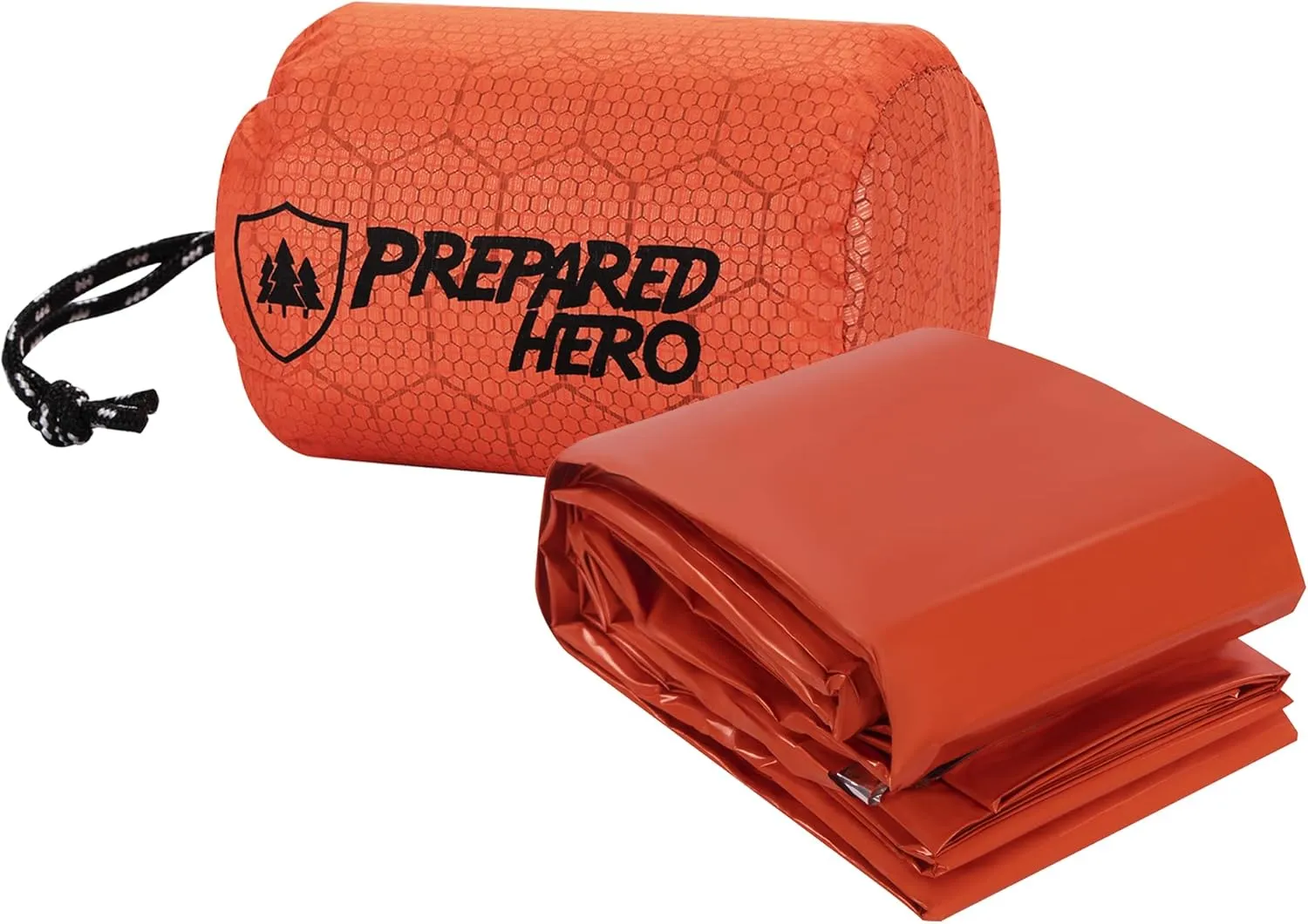 Prepared Hero Survival Bag - Emergency Sleeping Bag, Thermal Bivy Sack for Camping, Hiking, Outdoor. Lightweight, Portable, Survival Shelter.