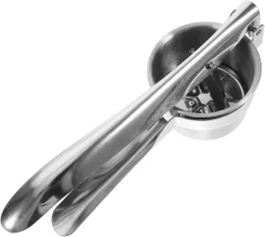 PRETYZOOM Stainless Steel Potato Masher Tool Home Vegetable Ricer Non-slip Fruit Masher for Easy Cleaning