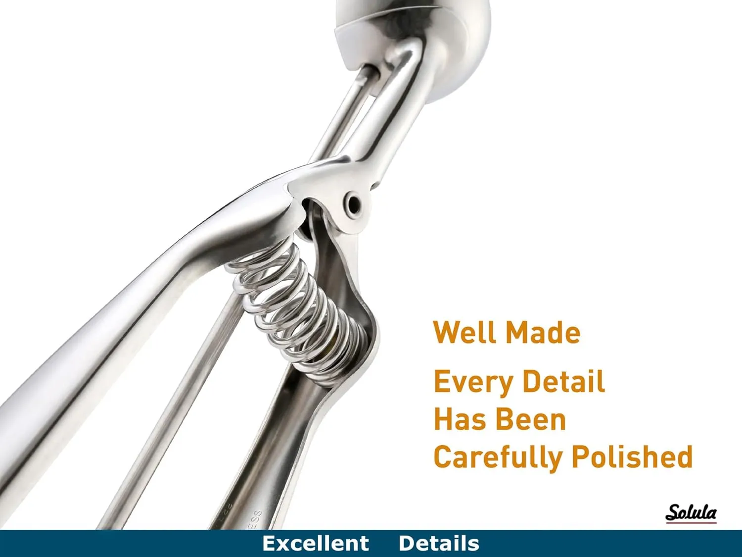 Professional 18/8 Stainless Steel Medium Cookie Scoop, Size 40