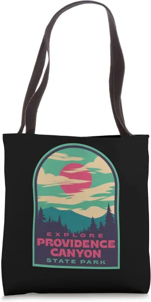 Providence Canyon State Park Retro Sunset Tote Bag
