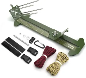 PSKOOK Paracord Bracelet Jig Kit, Paracord Tool Kit Adjustable Length Weaving DIY Craft Maker Tool (Army Green)