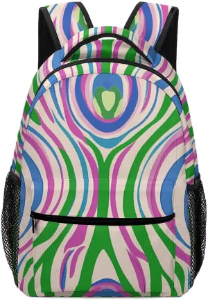Psychedelic Abstract Expression Travel Backpack Lightweight Shoulders Bag Laptop Daypack for Work Office