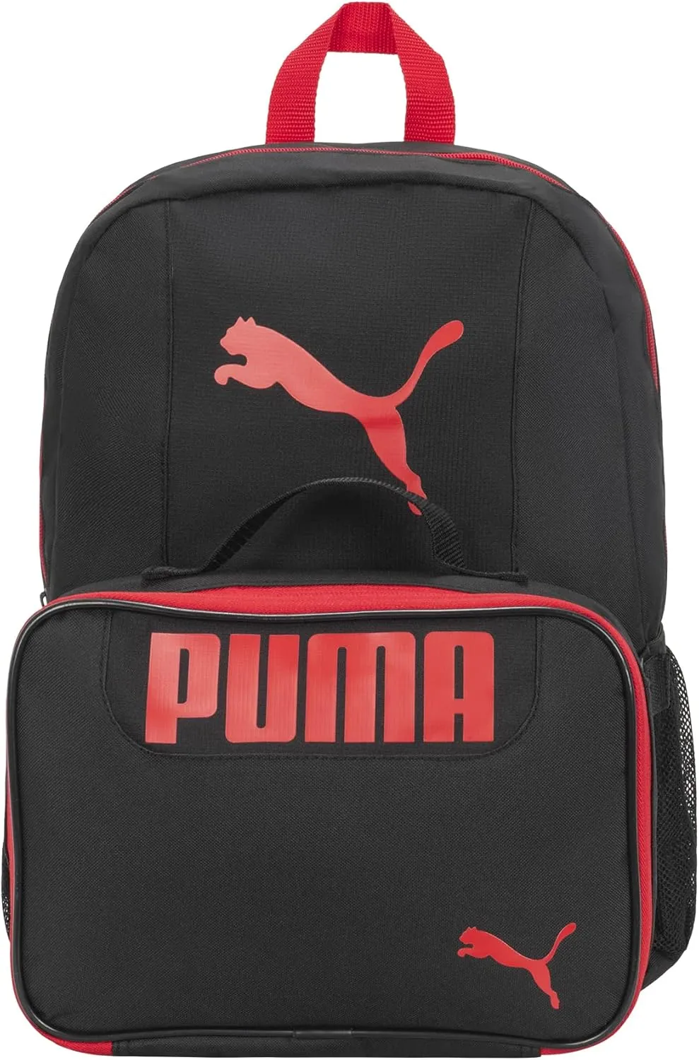 PUMA KIDS' EVERCAT BACKPACK & LUNCH KIT COMBO, Black/Red, Youth Size