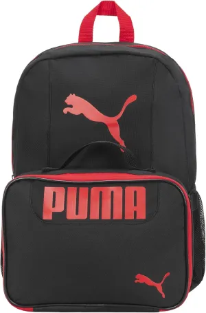 PUMA KIDS' EVERCAT BACKPACK & LUNCH KIT COMBO, Black/Red, Youth Size