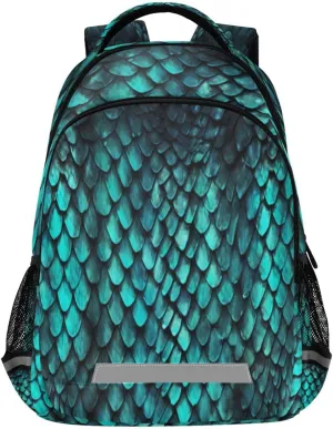Python Skin Pattern Design Waterproof Backpack - Casual Outdoor Sports Daypack with Ergonomic Shoulder Straps#841