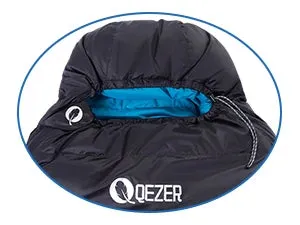 QEZER High Performance Sleeping Bag - Rated at 0°F (with Compression Sack)