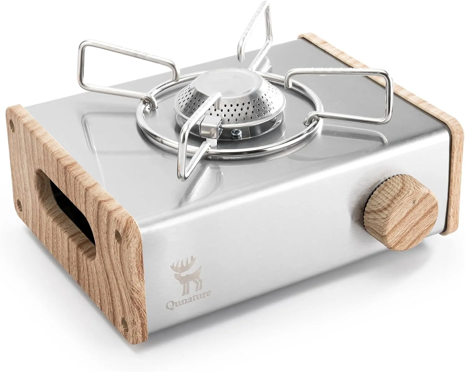 Qunature Burner Butane Stove, Portable Camping Stove with Carry Bag Portable Butane Gas Stove Precise Temperature Control for Camping, Tailgating, & More