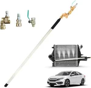 Radiator Cleaning Wand, 2025 New 24'' Portable Radiator Cleaning Tool, 4500 PSI Radiator Flush and Cleaner Tool, Radiator Pressure Washer Tool for Household Cars, Trucks, RV (With Switch)