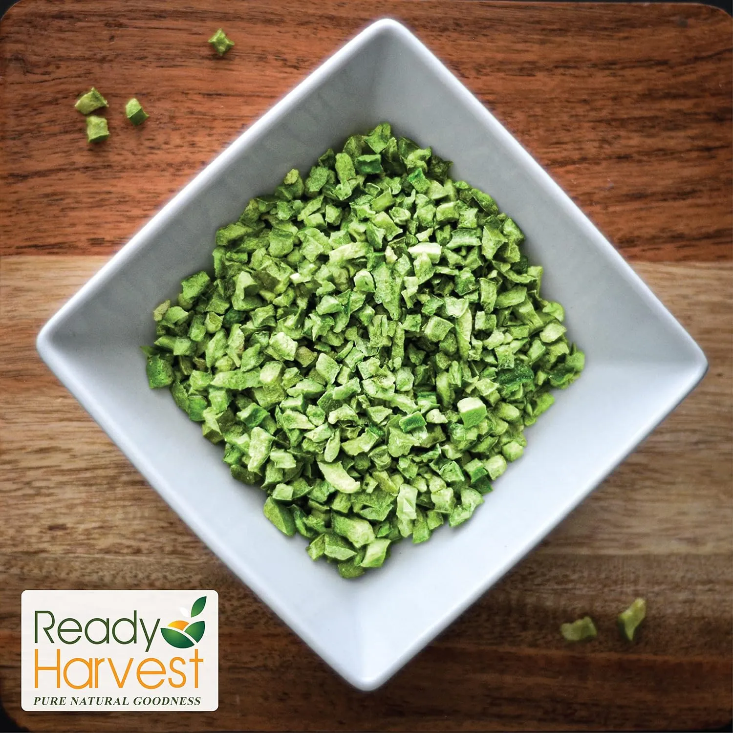 Ready Harvest Green Bell Pepper Freeze-Dried Freeze Dried Vegetables Pantry Staples Survival Emergency Supply Canned Vegetables Survival Food 25-Year Shelf Life #10 Can 6.3oz