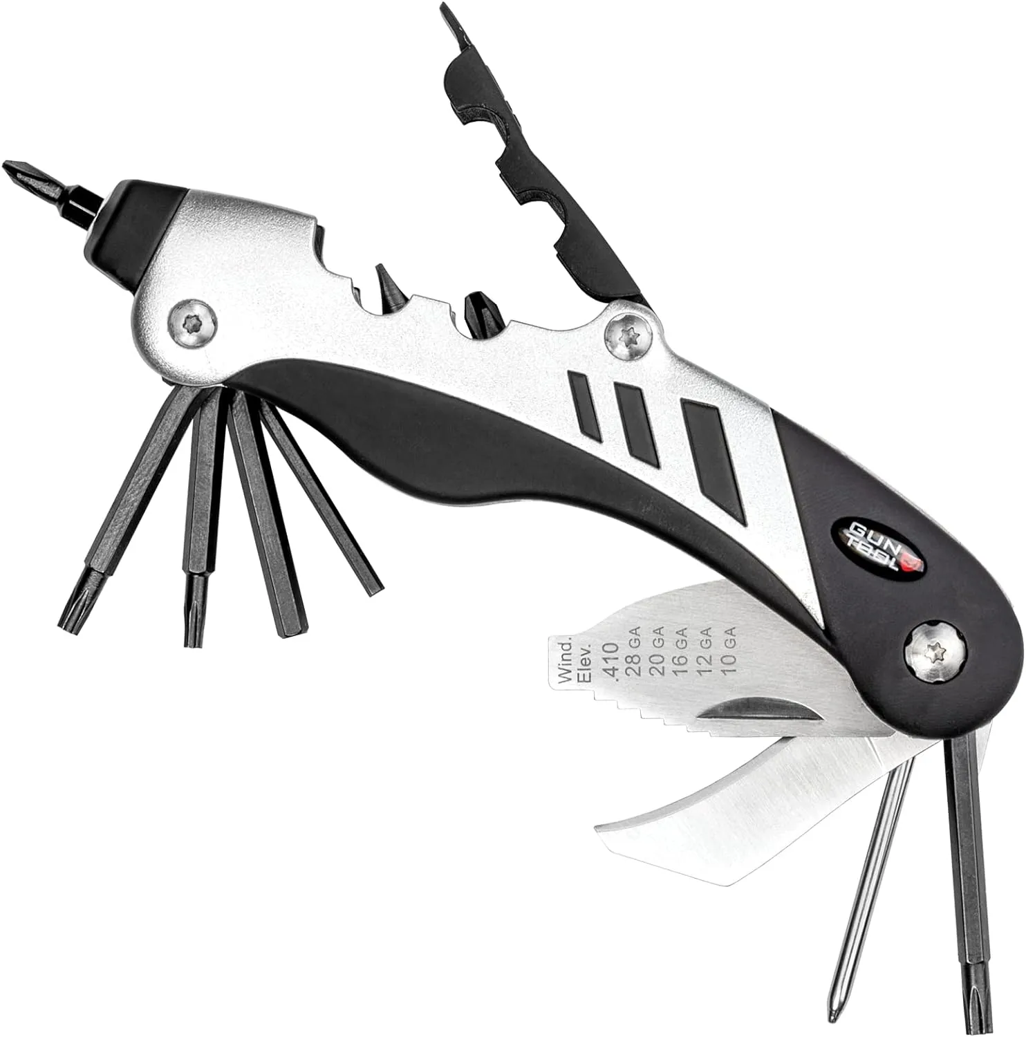 Real Avid Gun Tool - 18-In-1 Gunsmithing Shotgun & Rifle Multi Tool - Bit Driver, Torq Bits, Choke Tube Wrench, Allen Wrench, Scope Tool, & Punch Tool