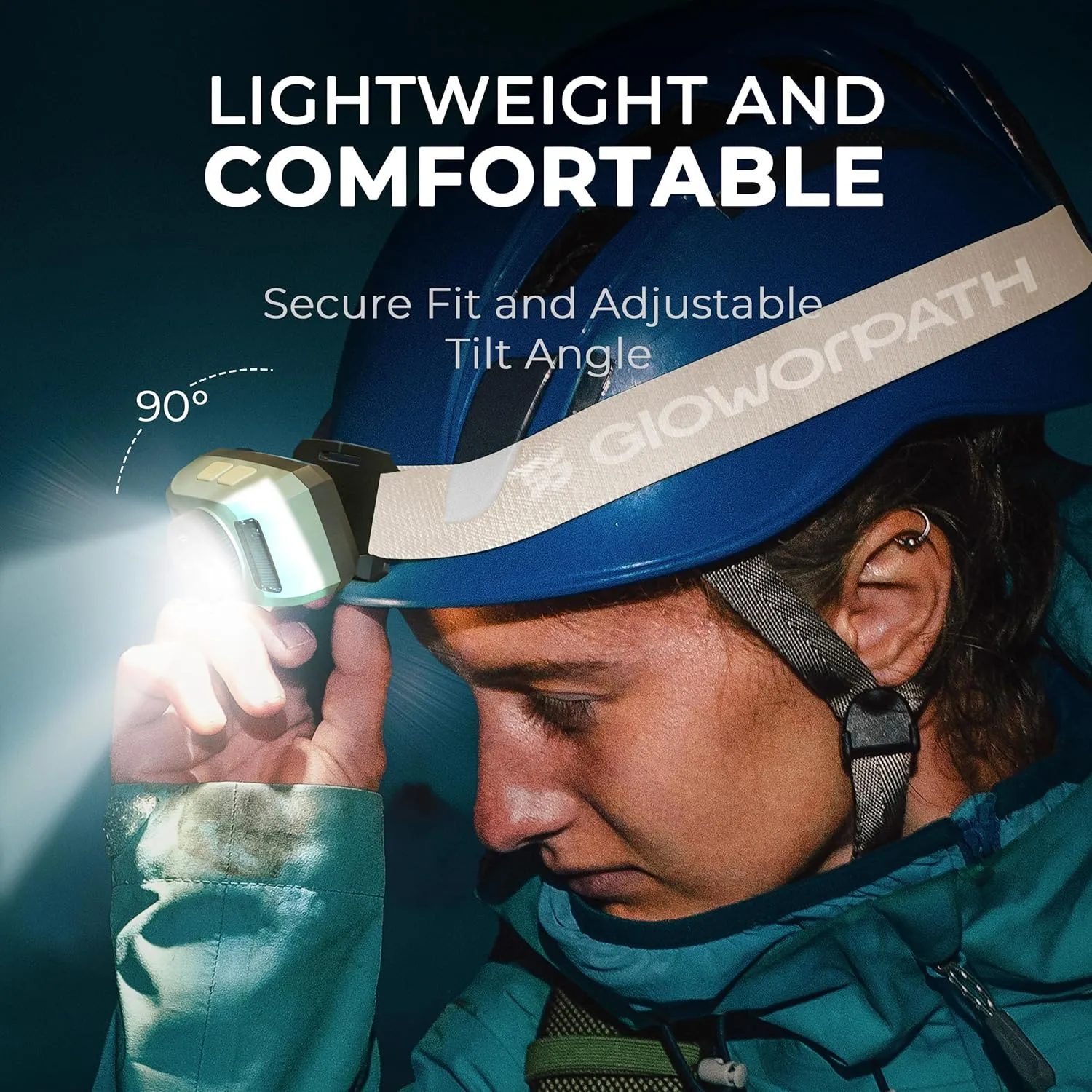 Rechargeable Headlamps Flashlight,1200 Lumens Super Bright LED Head Torches,Sensor Control, 7 Light Settings, IPX5 Waterproof & Lightweight, Ideal for Camping, Running & Hiking Outdoor (2 Pack)