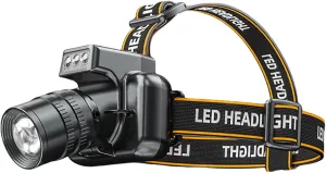 Rechargeable LED Headlamp, High-Lumen Portable Head Torch, Large-Capacity Battery Light, Hands-Costless Illumination Gear, Ideal for Camping, Hiking, Night Fishing, Outdoor Adventure Use