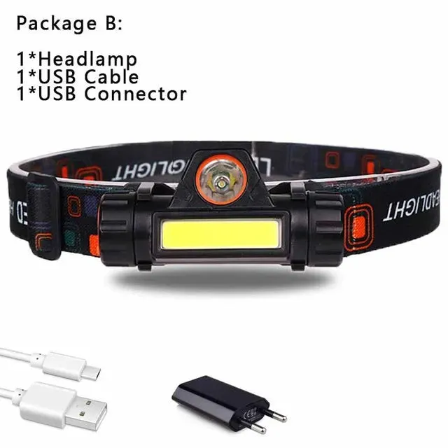 Rechargeable LED Headlamp, Waterproof Magnetic Flashlight for Camping, Cycling, Running, Fishing - Lightweight, Adjustable