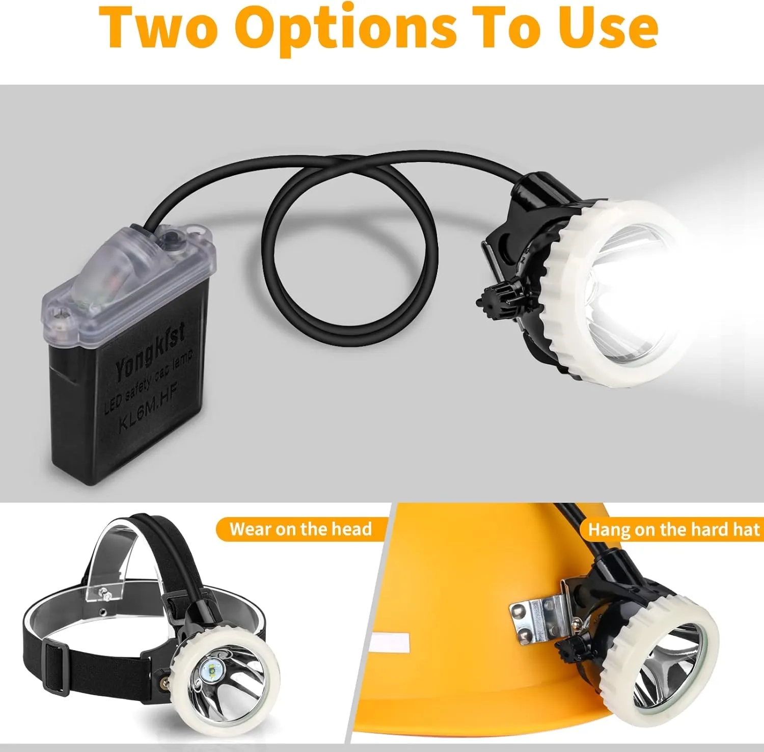Rechargeable Mining Headlight 1 2 LED Superbright Mining Headlamp Hard Hat Searchlight Waterproof Headlight Explosion Proof Cap Miner Lamp