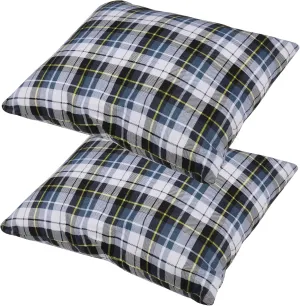 REDCAMP Small Camping Pillow Lightweight and Compressible, 2PCS Flannel Travel Pillow with Removable Pillow Cover