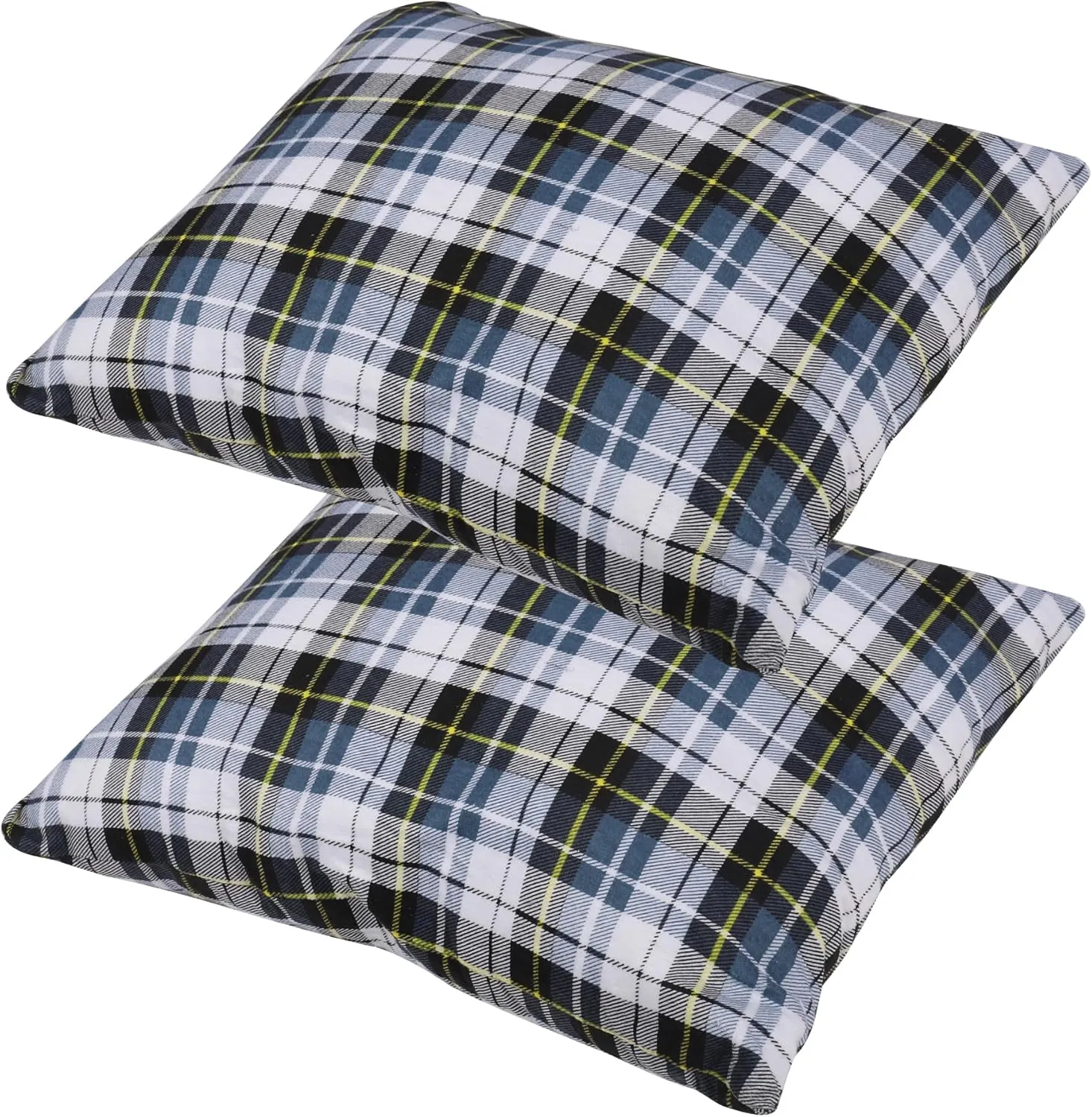 REDCAMP Small Camping Pillow Lightweight and Compressible, 2PCS Flannel Travel Pillow with Removable Pillow Cover