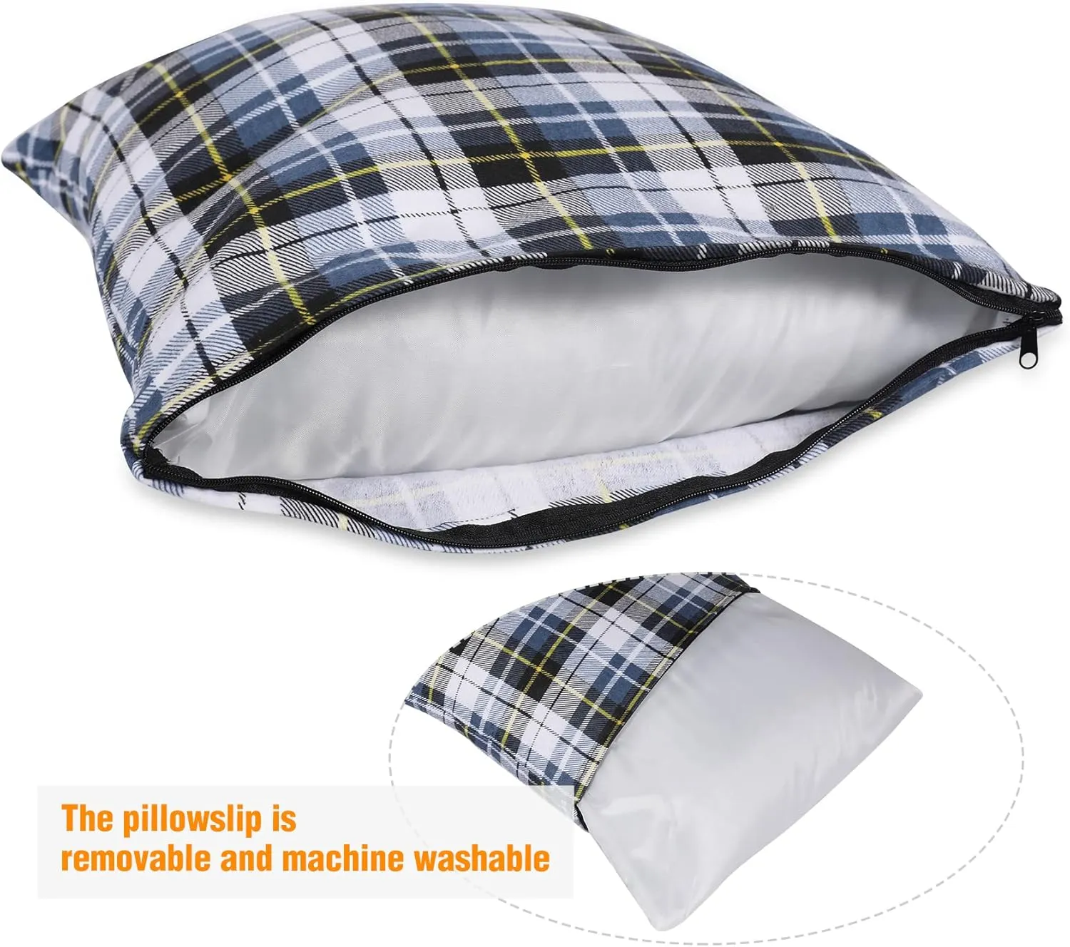 REDCAMP Small Camping Pillow Lightweight and Compressible, 2PCS Flannel Travel Pillow with Removable Pillow Cover