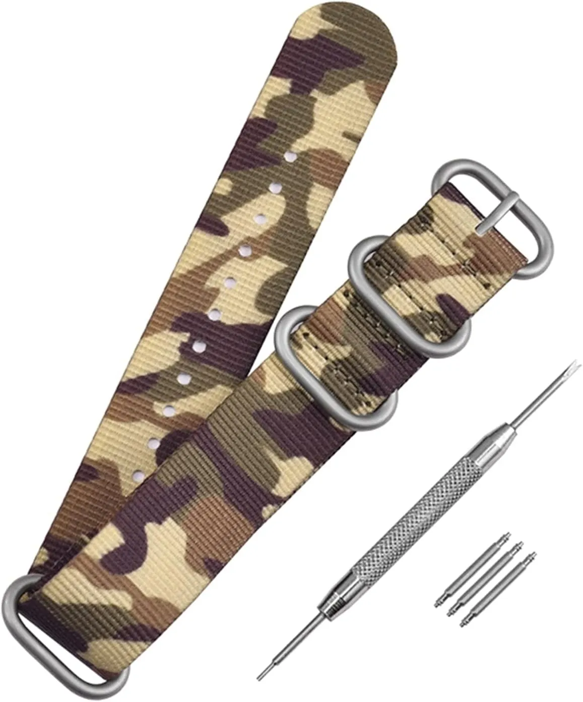 Replace Watchband, Watch Straps,Watch Band Replacement,20mm Camouflage Nato Nylon Watchband for Smart Watch, Classic Analogue Watch, Dial Quartz Watch Strap Replacement