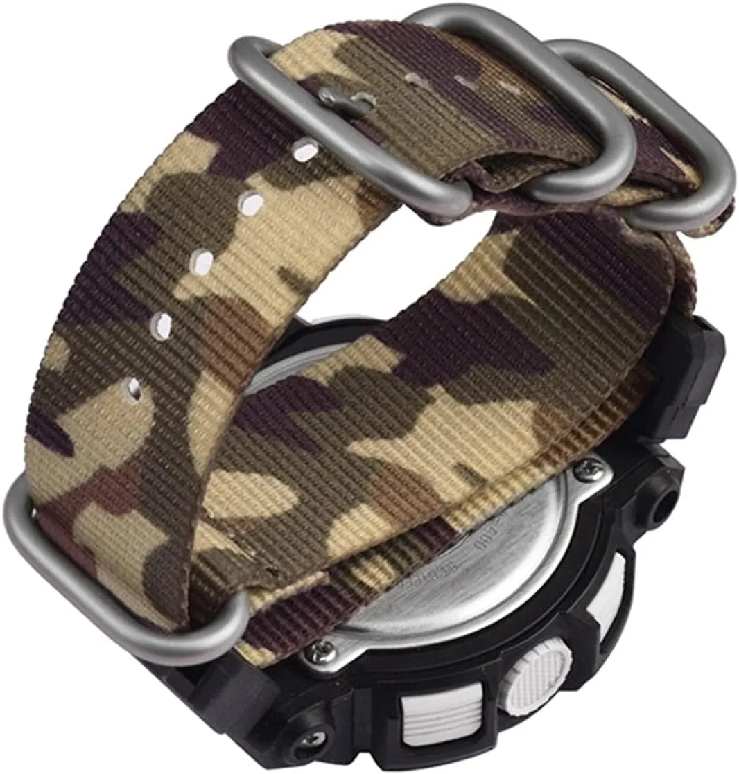 Replace Watchband, Watch Straps,Watch Band Replacement,20mm Camouflage Nato Nylon Watchband for Smart Watch, Classic Analogue Watch, Dial Quartz Watch Strap Replacement