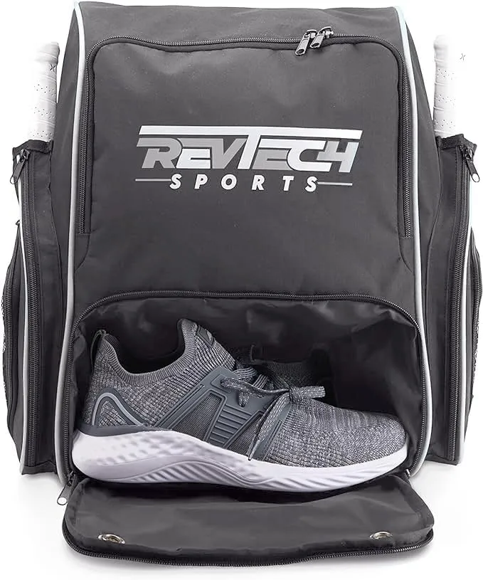 RevTech Classic Pickleball Bag - Backpack for Pickleball paddles, equipment & accessories - shoe compartment, water resistant - Pickleball bag for men and woman