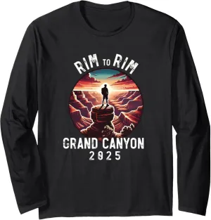 Rim - Rim Grand Canyon, I Hiked The Grand Canyon 2025 Long Sleeve T-Shirt