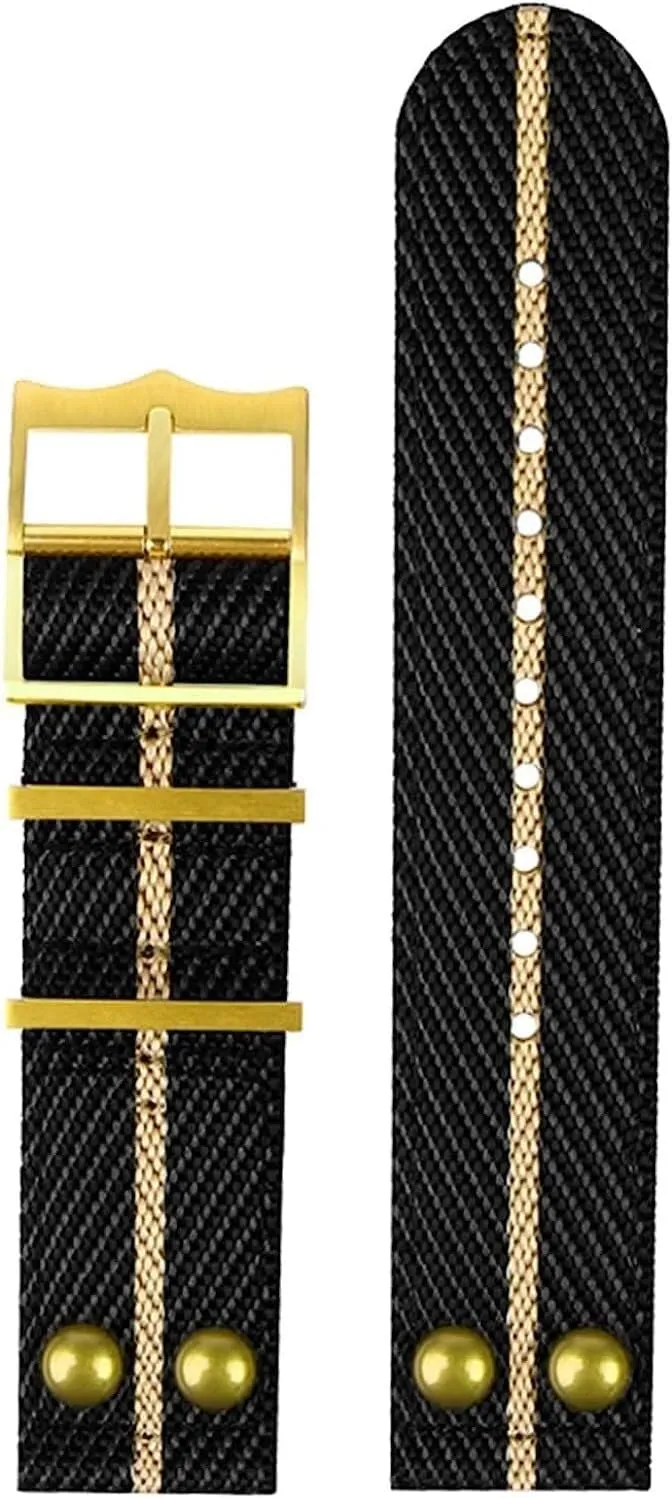 Rivet Nylon Strap For Iwc Fabric WatchBand 22mm Canvas Wrist Strap