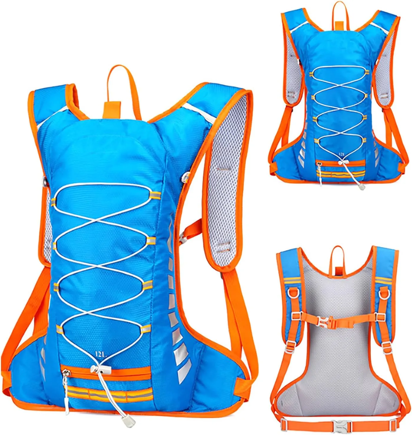 Road Bike Hydrations Backpack Waterproofs Fabric Storage Items Large Capacity For Hiking Cycling Running Biking