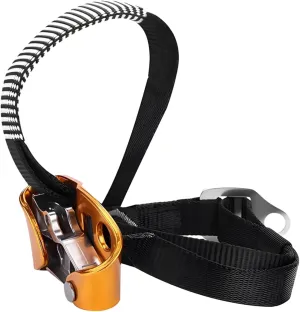 Rock Climbing Foot Ascender Riser, Aluminum Magnesium Alloy Right Foot Device for 8-12 Mm Rope, Max 330 Load, Caving and Climbing Gear