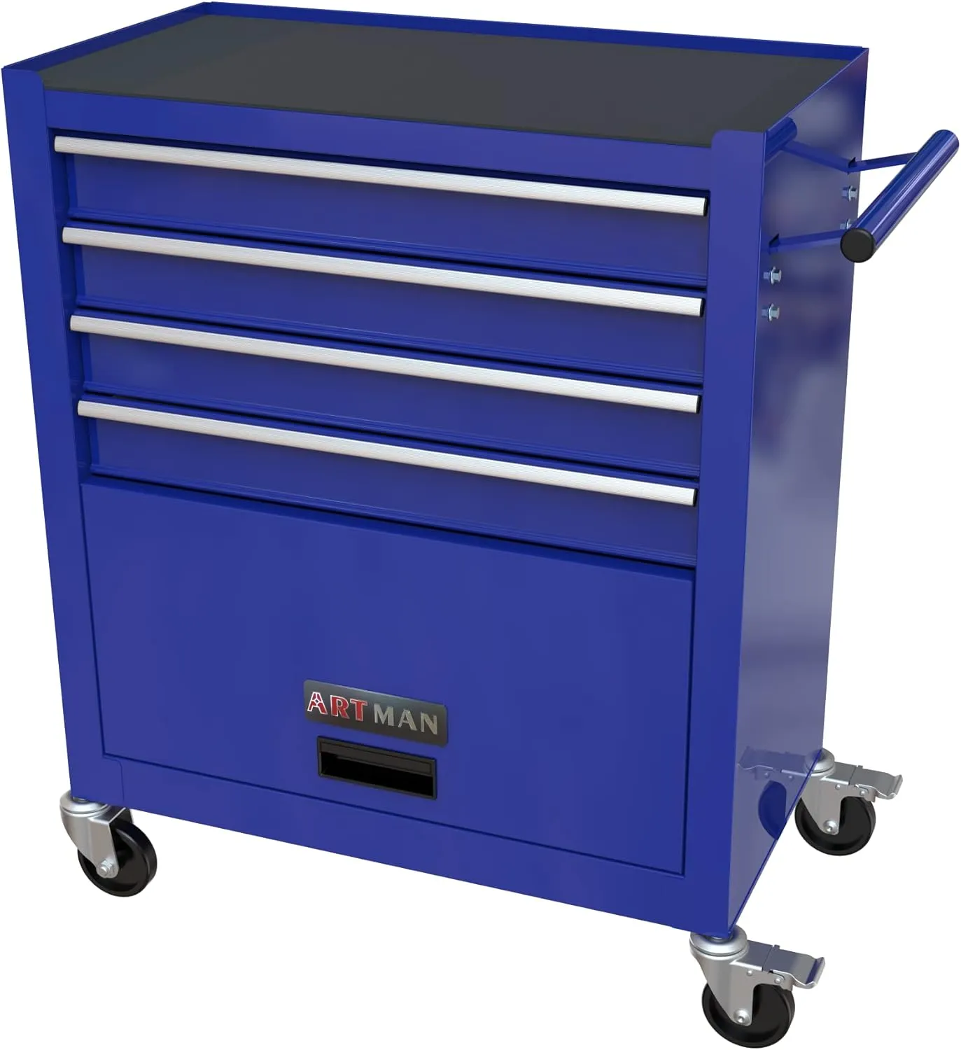 Rolling Tool Chest Metal Tool Box with Wheels Tool Cabinet Portable Tool Box with Wheels 4 Drawers Tool Cabinet with Tool Sets for Garage& Storehouse, Blue