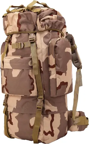 RORA&YANEAR 65 liters camping trekking military tactical backpack travel backpack hunting backpack (黑CP)