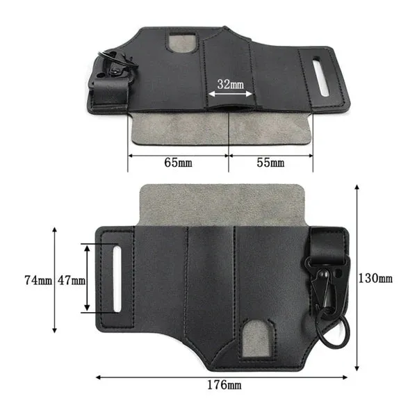 RoyaleGlow Tactical Multi Tool Belt Leather Bag - Durable & Stylish