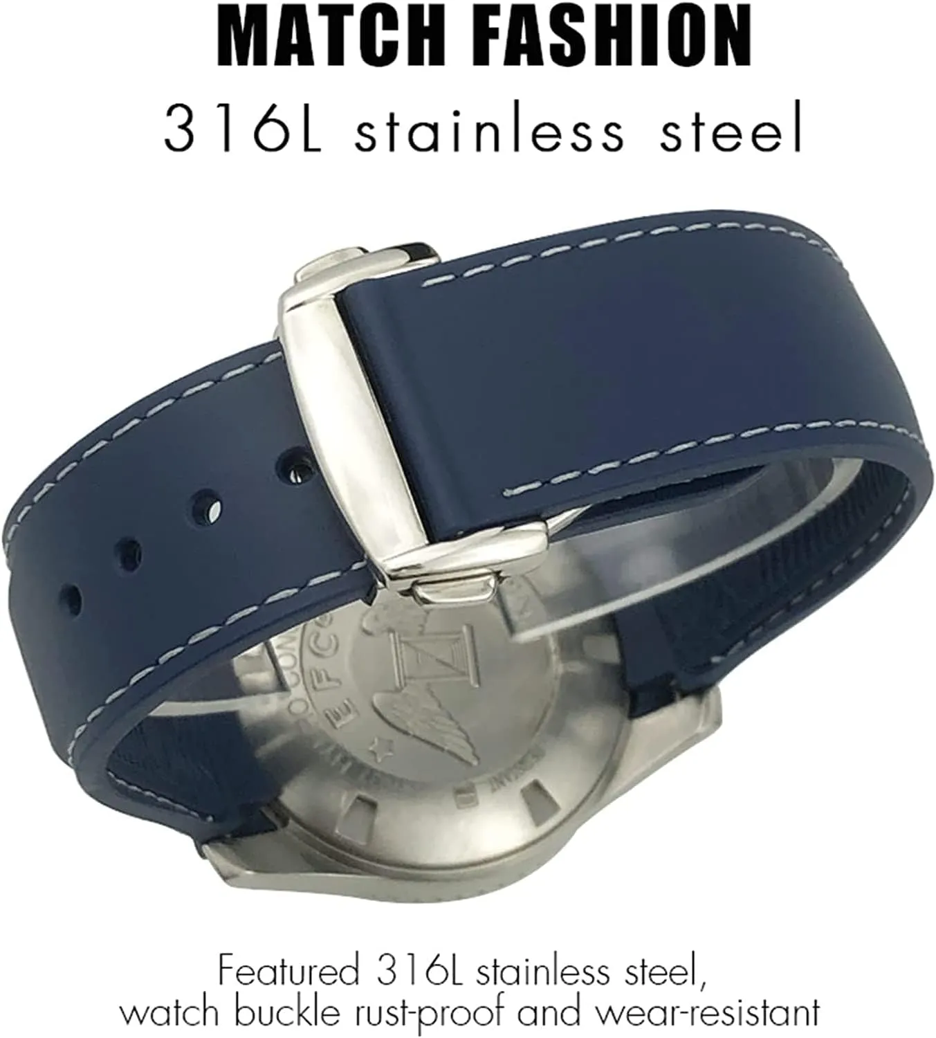 Rubber Strap For Longines Hydroconques Conquest VHP Waterproof Sport Watchband 19mm 20mm 21mm 22mm