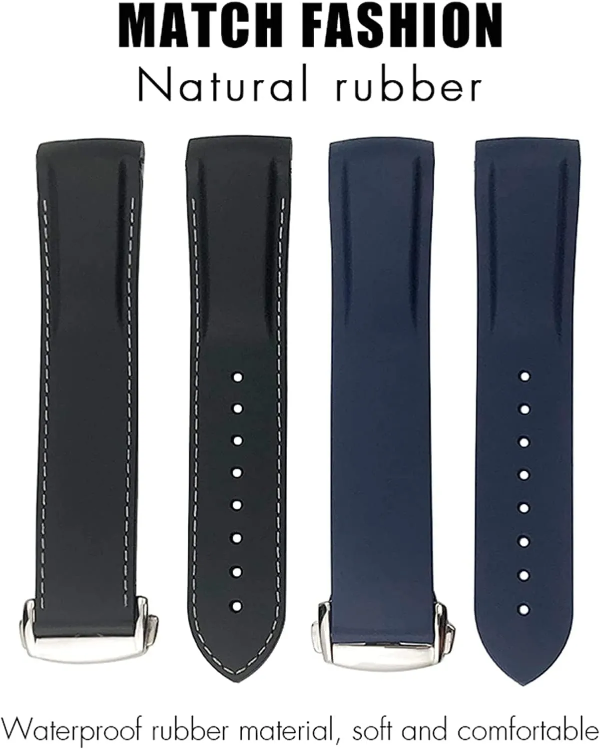 Rubber Strap For Longines Hydroconques Conquest VHP Waterproof Sport Watchband 19mm 20mm 21mm 22mm