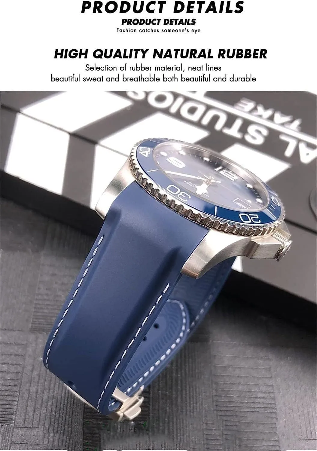 Rubber Strap For Longines Hydroconques Conquest VHP Waterproof Sport Watchband 19mm 20mm 21mm 22mm