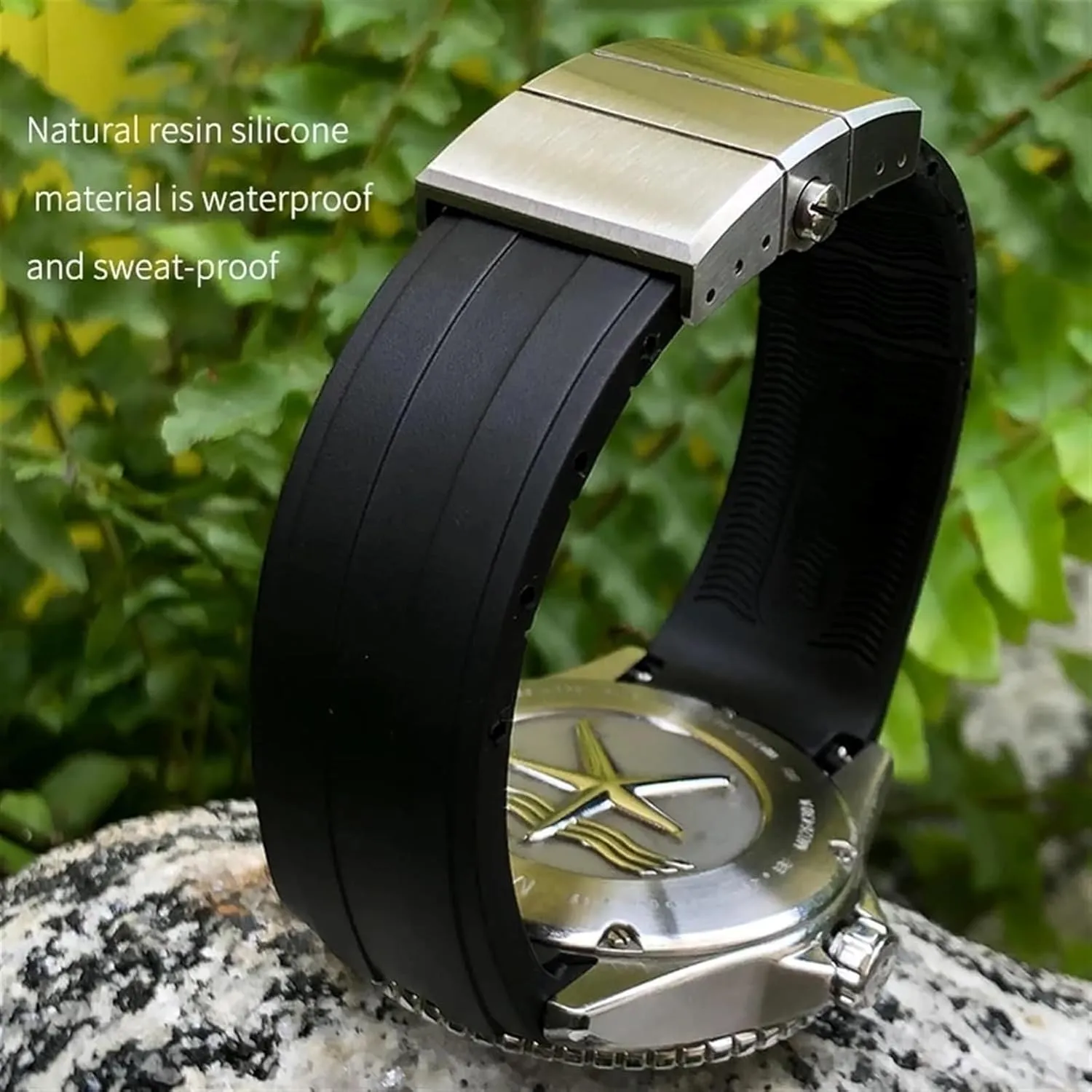 Rubber Watchband For MIDO M026 Ocean Star HydroConquest Waterproof Sport Watch Strap Replacement