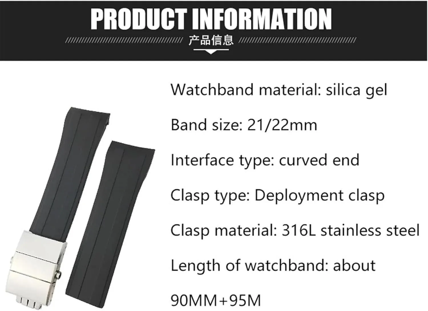 Rubber Watchband For MIDO M026 Ocean Star HydroConquest Waterproof Sport Watch Strap Replacement