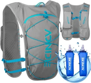 Running Vest for Men Women, Hydration Vest for Running Hiking with Water Bladder and Water Bottles,Nylon,5L Capacity,Lightweight
