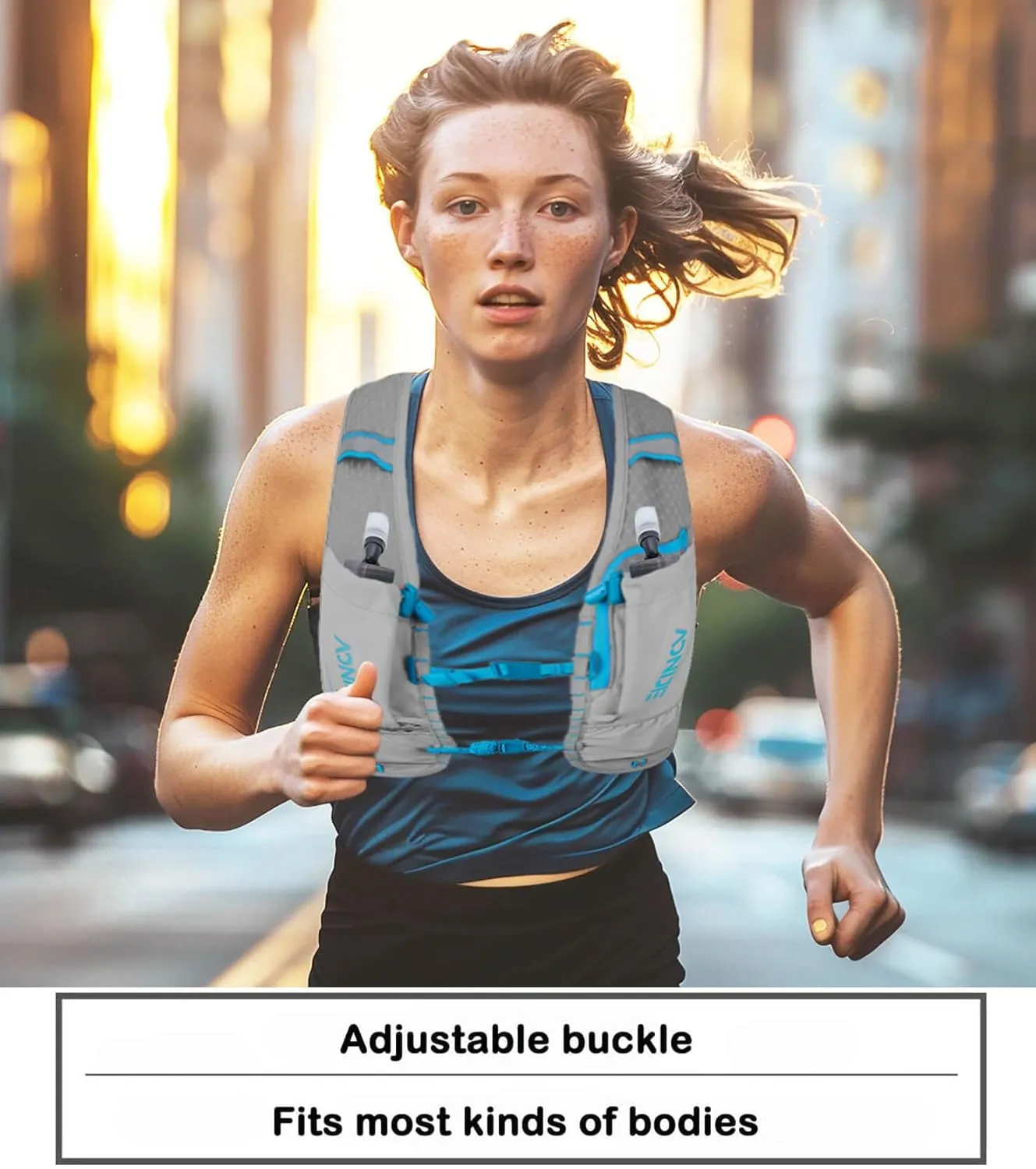 Running Vest for Men Women, Hydration Vest for Running Hiking with Water Bladder and Water Bottles,Nylon,5L Capacity,Lightweight