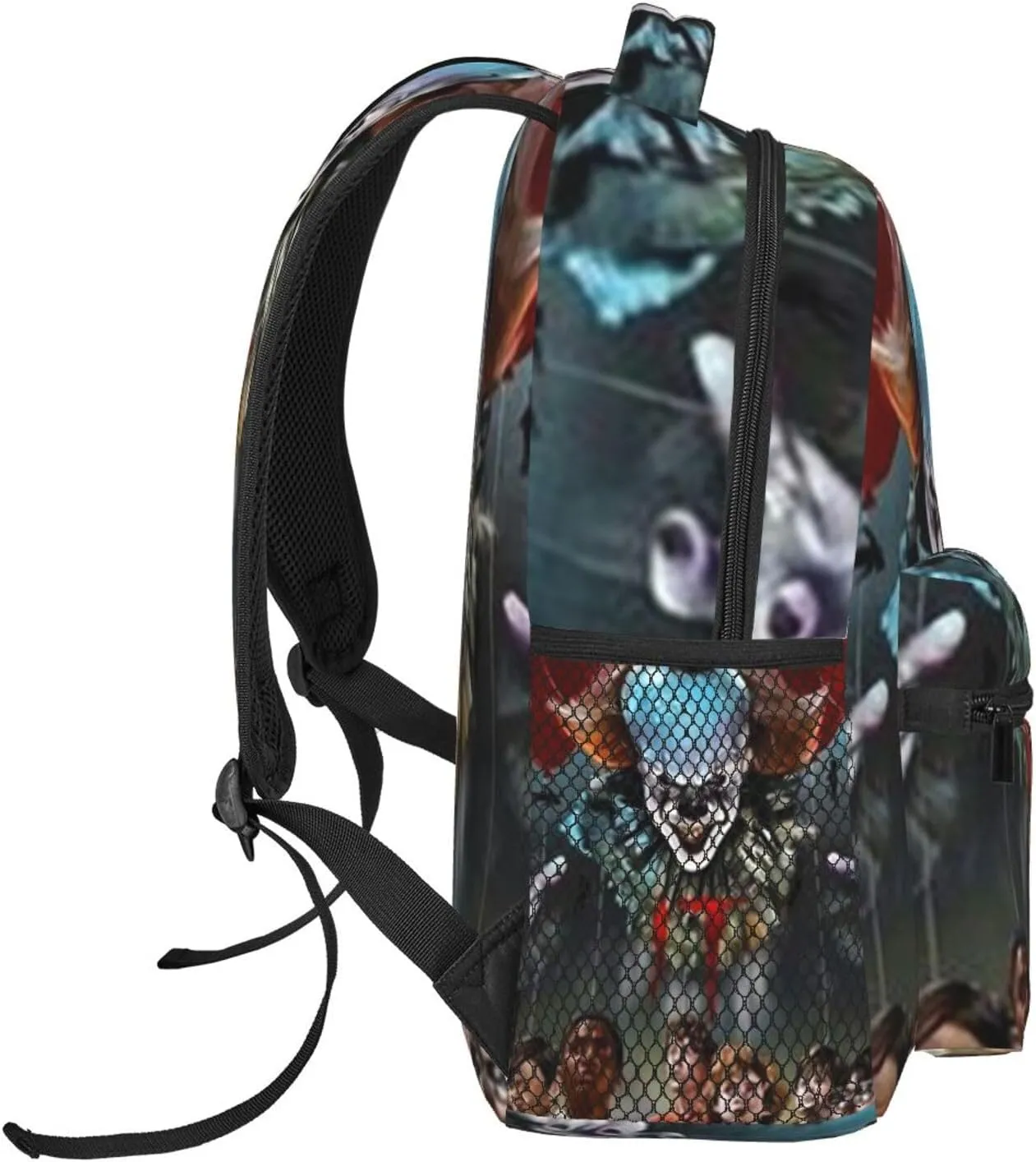 S-tephen King's IT Casual Student Backpack With Adjustable Shoulder Straps And Cushioned Back For Comfort Black