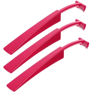 SaditY 6pcs Eyebrow Razor Stainless Steel Eyebrow Shaving Tool Facial Hair Remover Manual Beard Shaver for Women Men Beauty Travel Red