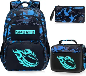 School Backpack for Boys - Boys Backpack for Kids Children Teens Elementary Middle School - 17″ Gamer Bookbag Travel Back Pack for Age 6-18