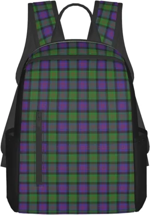 Scottish Clan Macdonald Donald Tartan Plaid Trendy Lightweight Backpack - Breathable Polyester Office, Travel - Ergonomic Design With Side Pockets & Front Storage