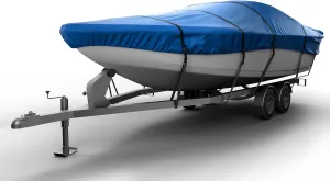 Seal Skin Covers Universal Boat Cover, Waterproof Marine-Grade Cover for 14'-16' L & Up to 90" W, Heavy-Duty & UV-Resistant, Ideal for Bass Boats, V-Hull, Fishing & Runboat